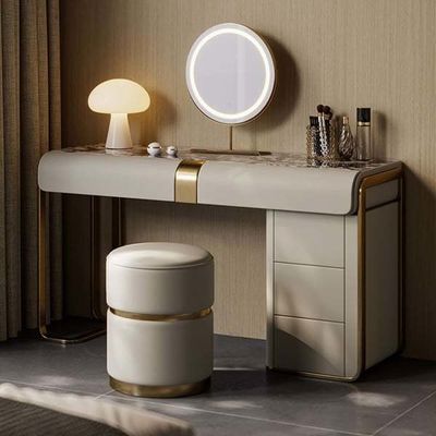 Bàn quần áo trang điểm Set gương với đèn cho phòng ngủ và đồ hư hỏng Thùng kéo bàn Thiết kế đồ nội thất