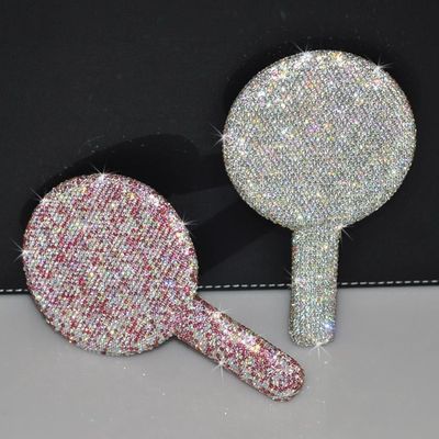 Light Pink Circle Rhinestone Mirror cho On-the-Go Touch Ups và ứng dụng trang điểm