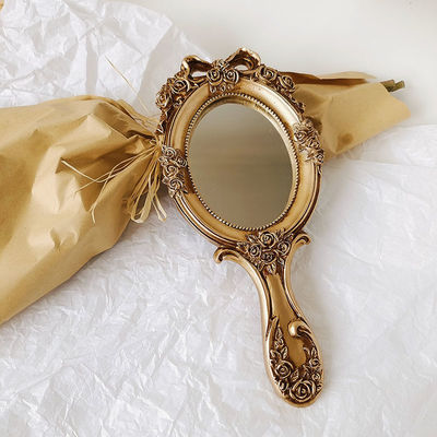 Phụng vụ gỗ thủy tinh Vintage Đèn trang điểm cầm tay Đèn retro di động cho trẻ em gái