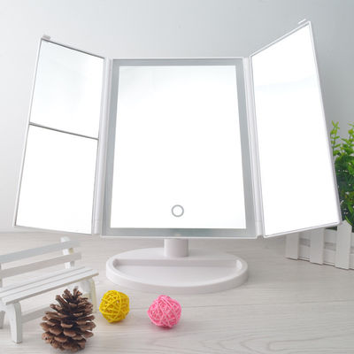 Màn hình cảm ứng đèn LED Trifold Vanity Mirror 10x Đèn đi du lịch gấp