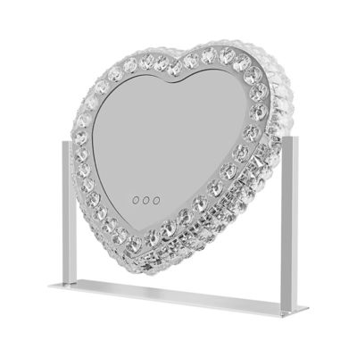 Trái tim Crystal Vanity Mirror Led Lúp gương ODM