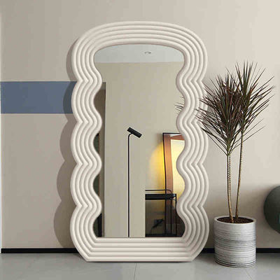 White Wavy Full Length Mirror 71x32 Arched Mirror Cho phòng ngủ và phòng khách