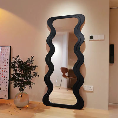OEM sàn sóng đứng gương màu đen khung gỗ trang trí