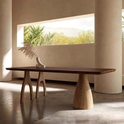 Solid Oak gỗ hình chữ nhật phòng ăn 8 ghế ODM