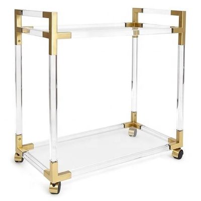 Acrylic rõ ràng di động cố định Bar Cart đồ uống xe bán hàng