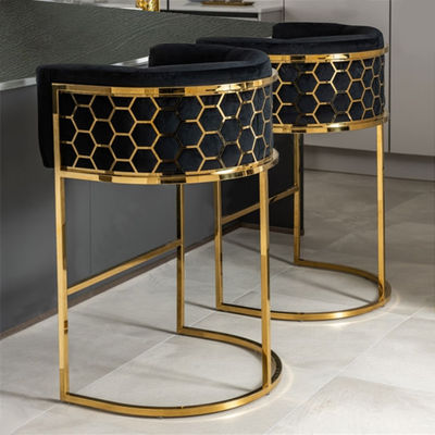 Phòng khách hiện đại tùy chỉnh chỗ ngồi đồ nội thất thanh thép không gỉ với nền Chrome cao