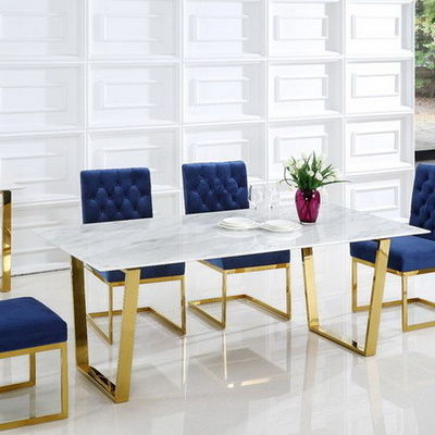 Bàn ăn bằng đá cẩm thạch trắng đương đại