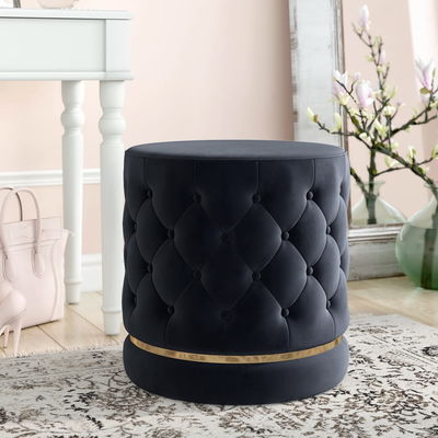 Nhựa gỗ tròn Ottoman ghế khoá ghế Pouf