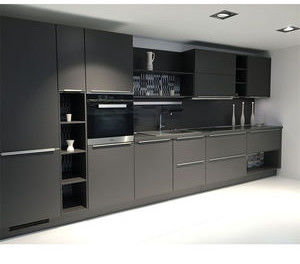 Tủ bếp bóng cao mô-đun kết thúc acrylic lắp ráp