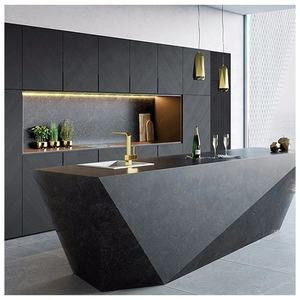 Melamine Board Tủ bếp chế tạo sẵn Các đơn vị thủy tinh mô-đun