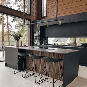 Các tủ bếp melamine mô-đun trên