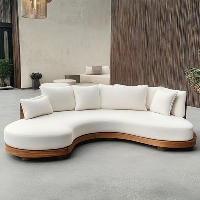 Ghế sofa nhung phong cách Bắc Âu, nội thất phòng khách, sang trọng, sáng tạo, ghế sofa đôi với chất liệu bọc vải