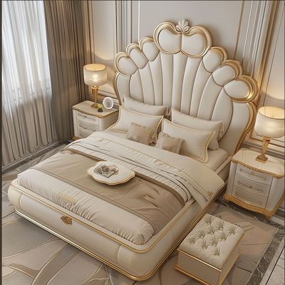Nhà nội thất phòng ngủ King kích thước thiết kế hiện đại Chiếc giường đôi sang trọng với kích thước tùy chỉnh