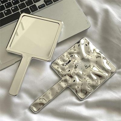 10.5*19*1cm Logo tùy chỉnh Kính cầm tay cho trang điểm hàng ngày hình vuông bạc