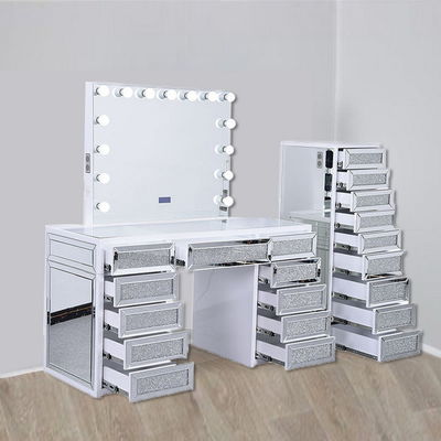 Led Mirrored Makeup Vanity Hollywood Trò ăn mặc OEM