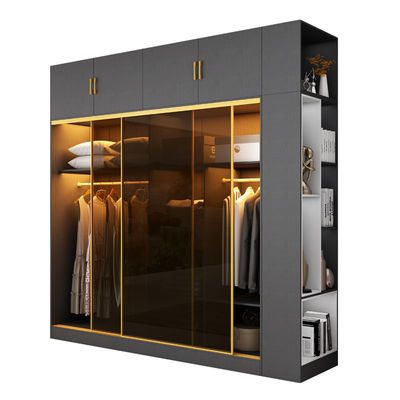 Tủ gỗ hiện đại cửa trượt phòng ngủ tủ quần áo với gỗ sản xuất E1