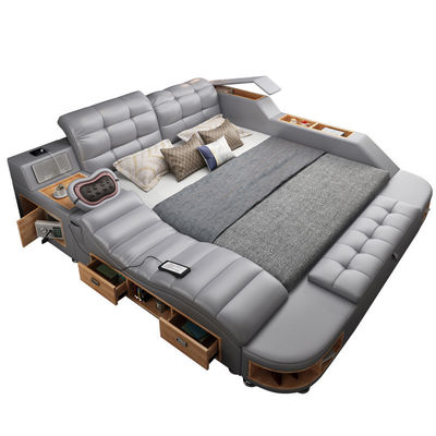 ISO9001 King Queen Size Platform Frame Bed Multifunctional Bedroom Furniture