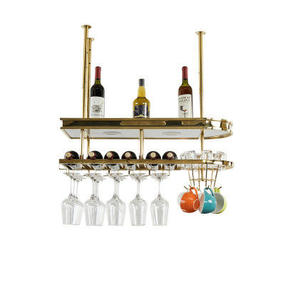 Acrylic Bar Gold Wine Holder Glass Racks Storage Stainless Steel Frame (tạm dịch: Thép không gỉ)
