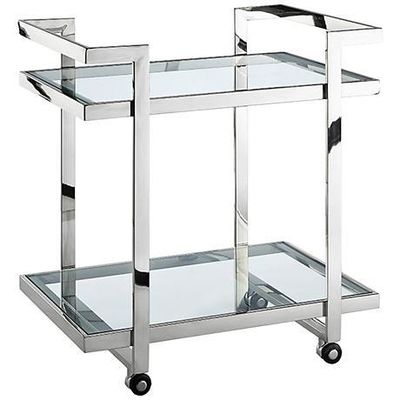 Thép không gỉ Mini Bar Cart Trolley trên bánh xe cho căn hộ đồ uống