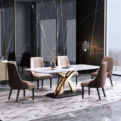 OEM Bàn ăn màu đen Marble Onyx đồ nội thất hiện đại