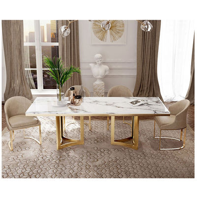 2020 Hot Seller Marble Inlay Bàn ăn với thiết kế tùy chỉnh và mẫu rắn