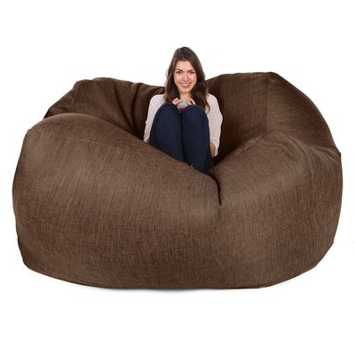Ngoài trời 7ft Giant Bean Bag Lounge Chair Soft False Fur Fabric EPS Fill