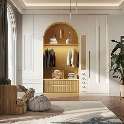 Hệ thống lưu trữ tủ quần áo hiện đại có thể điều chỉnh để tổ chức phòng ngủ và giải pháp lưu trữ