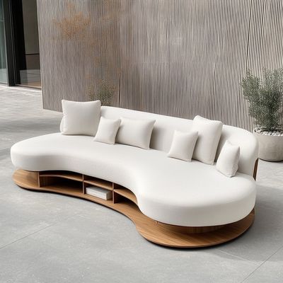 Italian Velvet Sofa Fabric Leisure Curved Sofa Set Modern Unique Living Room Sofa For Modern Lounge (Máy ghế sofa bằng vải nhung)