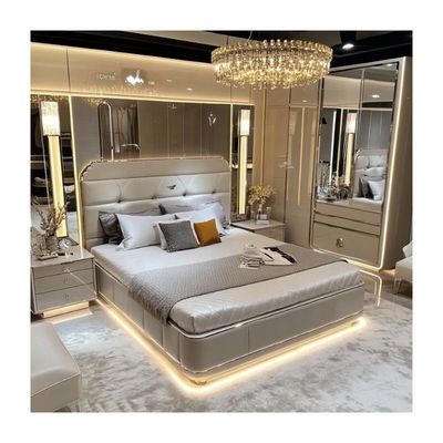 Thiết kế hiện đại có thể điều chỉnh giường gỗ kích thước hoàng hậu cho phòng ngủ hoàng gia sang trọng của Ý