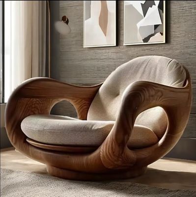 Ghế sofa đơn bằng gỗ nguyên khối kiểu Ý loại 1 có thể ngả lưng, thiết kế sáng tạo kiểu cabin hạng nhất có thể chuyển đổi