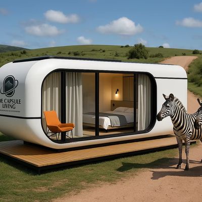 Luxury 20ft Modern Shipping Container House Căn hộ nhỏ Cấu trúc thép Prefab cho khách sạn Villas Không gian căn hộ