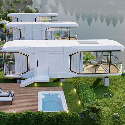 Phòng ngủ sang trọng Phòng khách hiện đại Prefab thông minh Không gian nhỏ Capsule di động Khối chứa mô-đun Capsule House Hotel