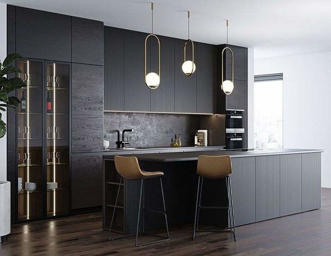Các tủ bếp melamine mô-đun trên 0