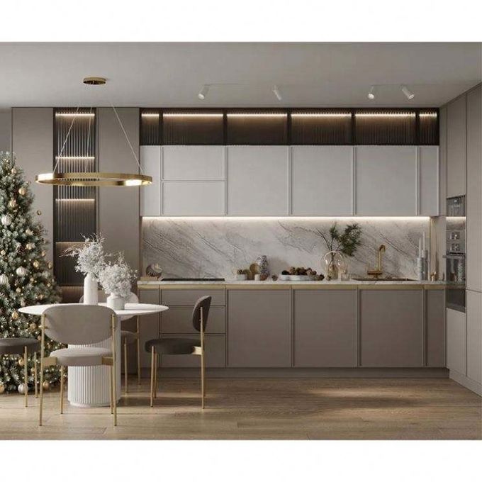 Acrylic lắp ráp tủ bếp đồ nội thất gỗ MDF rắn 1