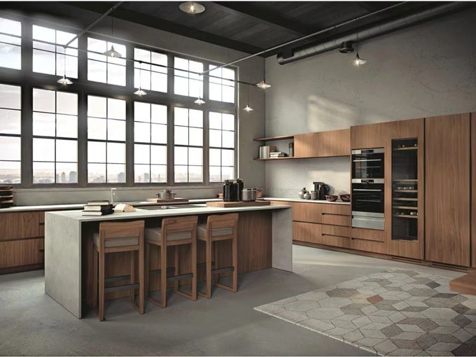 Các tủ bếp melamine mô-đun trên 1
