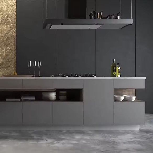 Melamine Board Tủ bếp chế tạo sẵn Các đơn vị thủy tinh mô-đun 0
