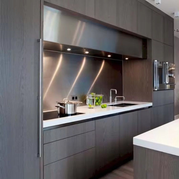 Tủ bếp bóng cao mô-đun kết thúc acrylic lắp ráp 1