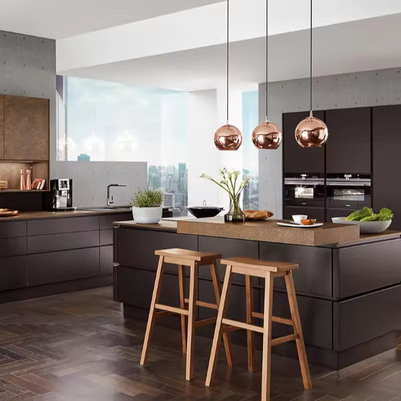 Tủ bếp bóng cao mô-đun kết thúc acrylic lắp ráp 0