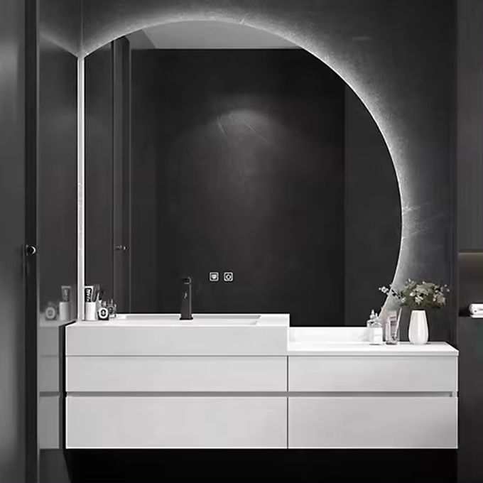 Plywood phòng tắm hiện đại Vanity 60 Inch Single Toilet Sink 1