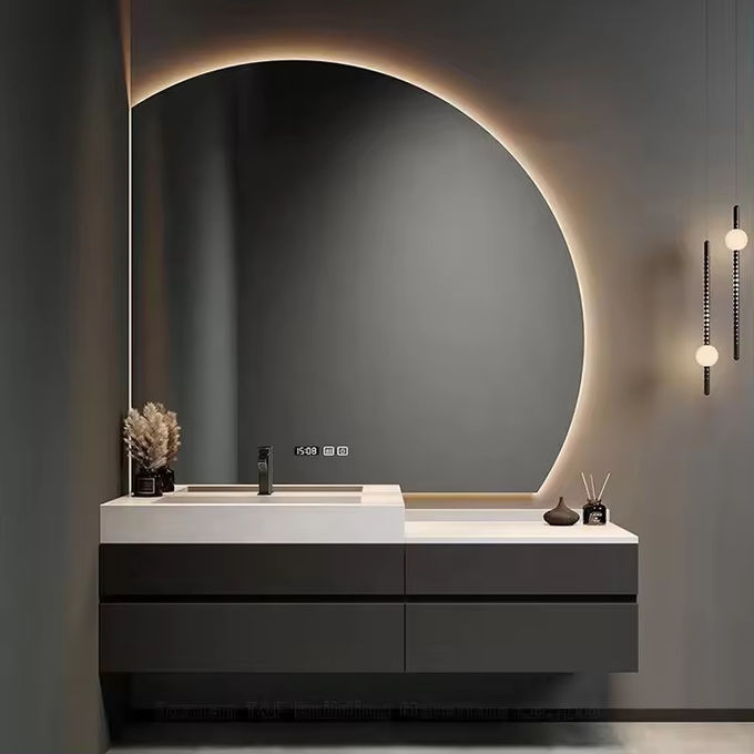 Plywood phòng tắm hiện đại Vanity 60 Inch Single Toilet Sink 0