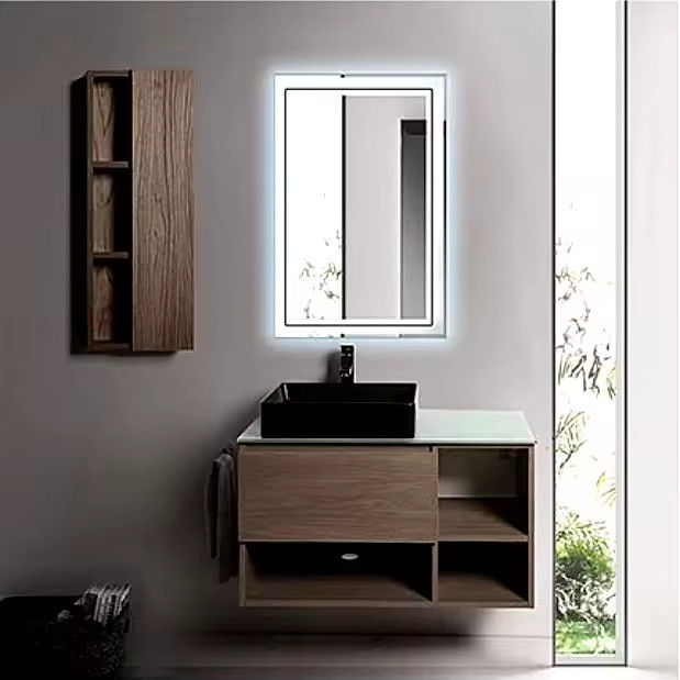 Tường lắp đặt phòng tắm nhỏ vanity bồn rửa 600mm tùy chỉnh 0