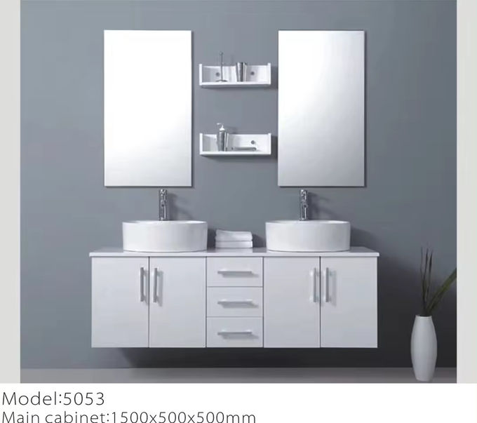 PVC gỗ dán bồn tắm phòng tắm nổi Vanity tủ hiện đại 0