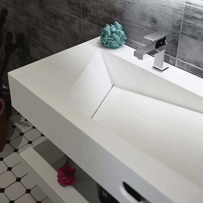ODM tường treo 36 Inch phòng tắm Vanity Corner bồn rửa 1